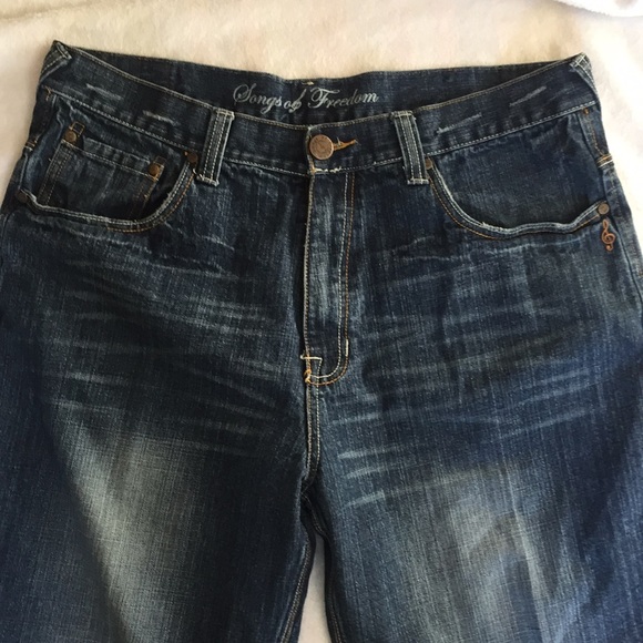 Songs of Freedom - Men's jeans size 38x32 straight leg, relaxed fit, dark wash - Picture 2 of 10